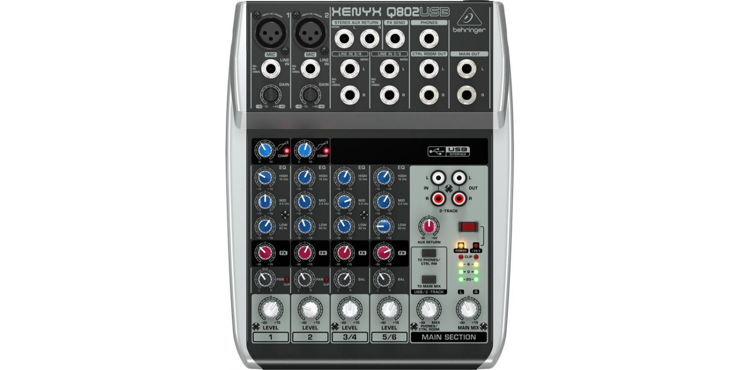Мікшерний пульт BEHRINGER XENYX Q802USB купити в Києві