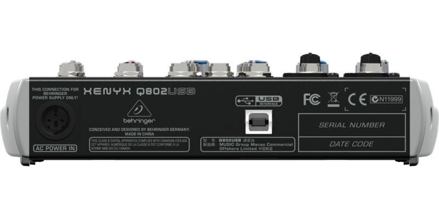 Мікшерний пульт BEHRINGER XENYX Q802USB купити в Києві