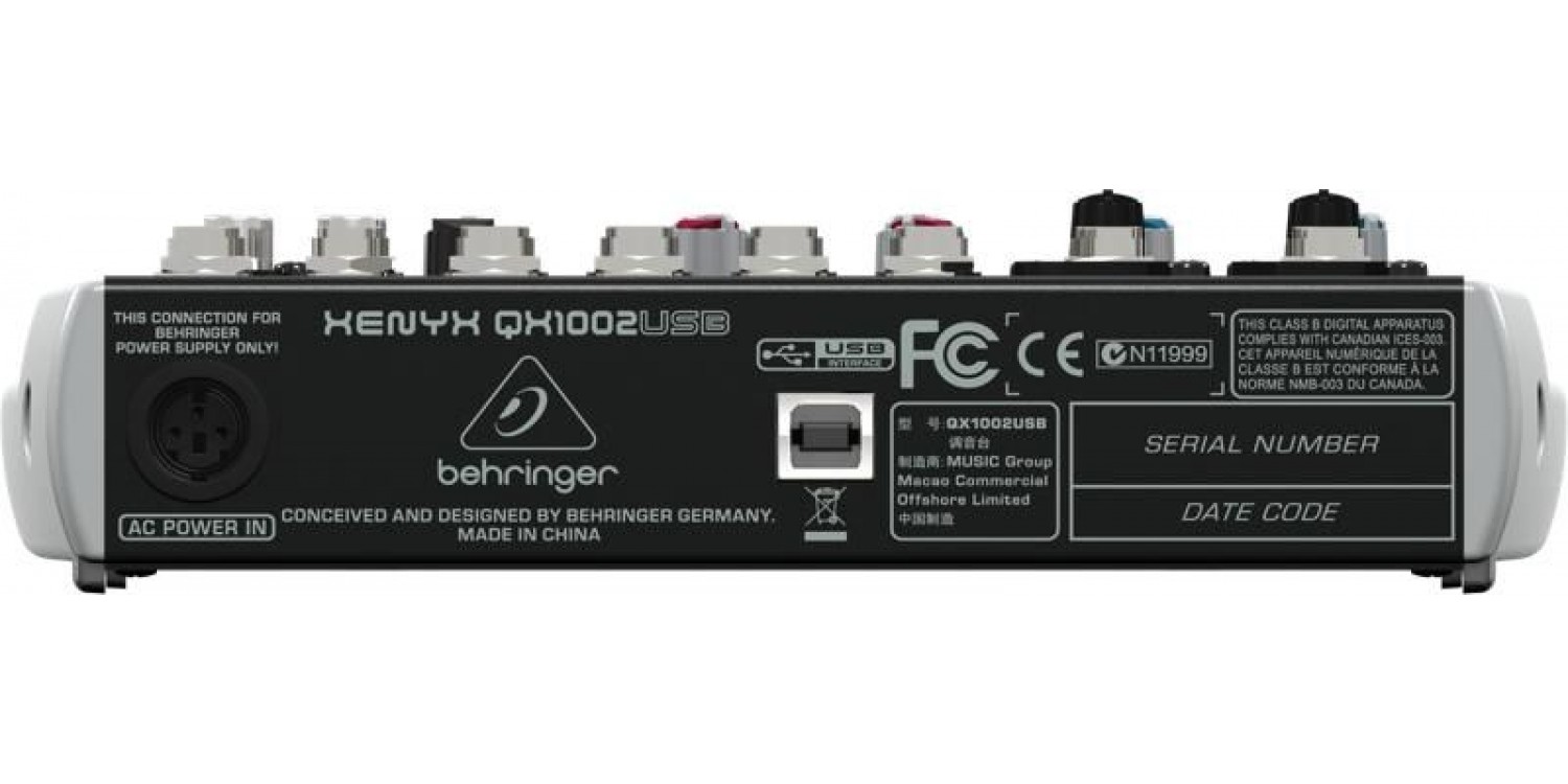 Мікшерний пульт BEHRINGER XENYX QX1002USB купити в Києві