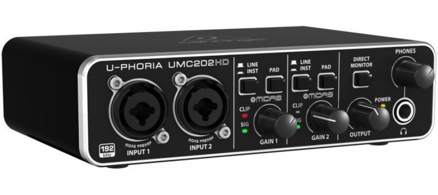 Интерфейс BEHRINGER UMC202HD