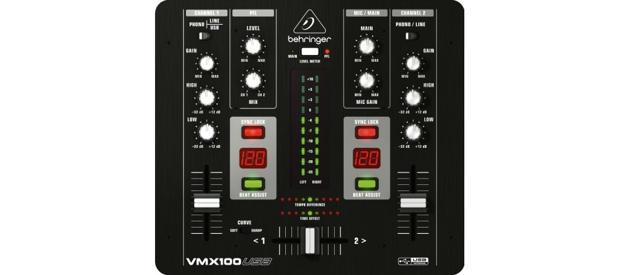 DJ-мікшер BEHRINGER PRO MIXER VMX100USB DJ-мікшер BEHRINGER PRO MIXER VMX100USB
