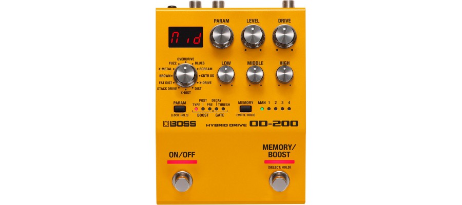Педаль Boss OD-200 Hybrid Overdrive Педаль Boss OD-200 Hybrid Overdrive