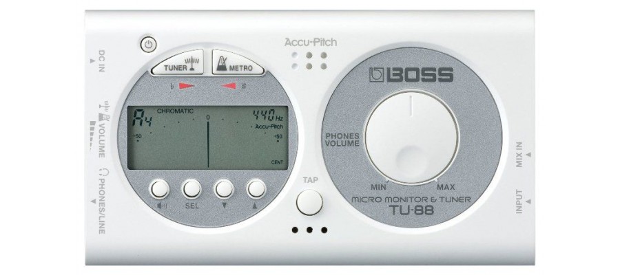Тюнер для гітари Boss TU-88 White Тюнер для гітари Boss TU-88 White