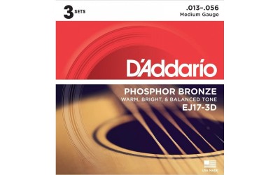 Струни D'Addario Phosphor Bronze EG17
