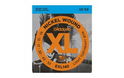 Струни D`Addario EXL140 XL NICKEL WOUND LIGHT TOP/HEAVY BOTTOM (10-52)