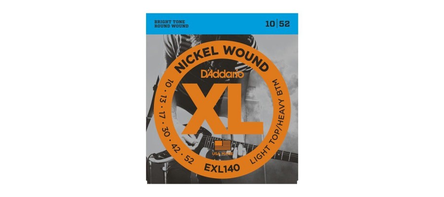 Струни D`Addario EXL140 XL NICKEL WOUND LIGHT TOP/HEAVY BOTTOM (10-52)