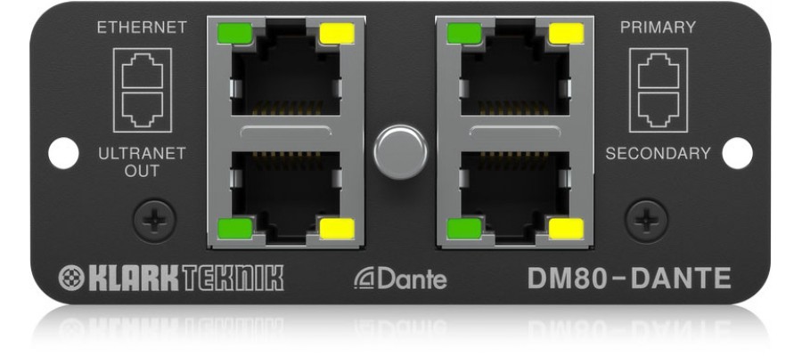 Багатоканальна плата розширення аудіоінтерфейсу Klark Teknik DM80-DANTE Багатоканальна плата розширення аудіоінтерфейсу Klark Teknik DM80-DANTE