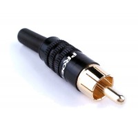 PROEL MRCA25BK - штекер штирьовий (RCA тато), з чорною смугою, професійний