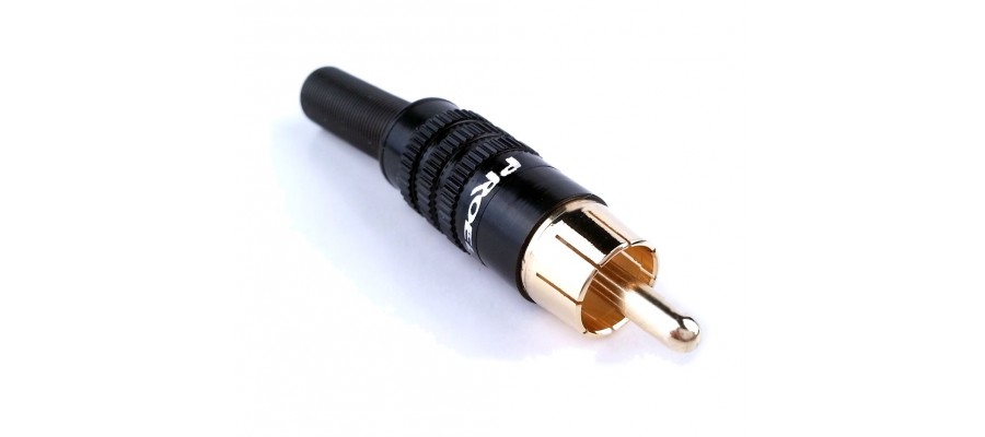 PROEL MRCA25BK - штекер штирьовий (RCA тато), з чорною смугою, професійний