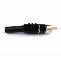 PROEL MRCA25BK - штекер штирьовий (RCA тато), з чорною смугою, професійний