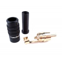 PROEL MRCA25BK - штекер штирьовий (RCA тато), з чорною смугою, професійний