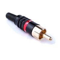PROEL MRCA25RD - штекер штирьовий (RCA тато), з червоною смугою, професійний