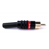 PROEL MRCA25RD - штекер штирьовий (RCA тато), з червоною смугою, професійний