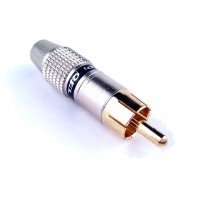 PROEL MRCA35BK - штекер штирьовий (RCA тато) з чорним кільцем, срібна латунь