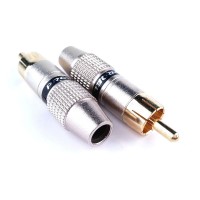 PROEL MRCA35BK - штекер штирьовий (RCA тато) з чорним кільцем, срібна латунь
