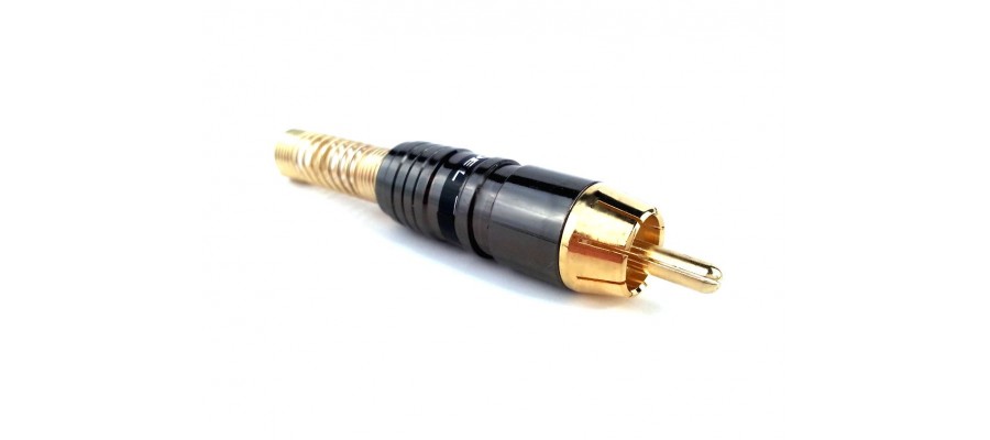 PROEL MRCA48BK - штекер штирьовий (RCA тато), з чорною смугою, професійний