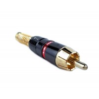 PROEL MRCA48RD - штекер штирьовий (RCA тато), з червоною смугою, професійний