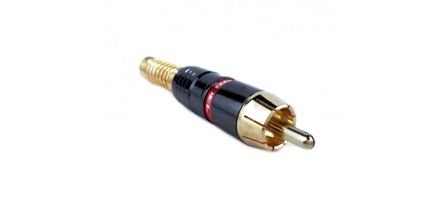 PROEL MRCA48RD - штекер штирьовий (RCA тато), з червоною смугою, професійний
